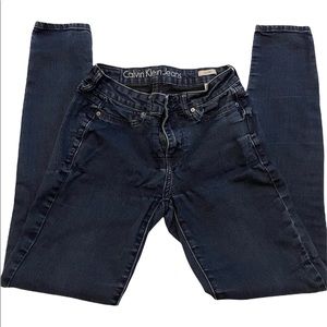 Calvin Klein Dark Blue Jean Legging Fit Size 26 Low Rise